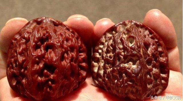 黄筋文玩核桃,文玩核桃一红一黄怎么办