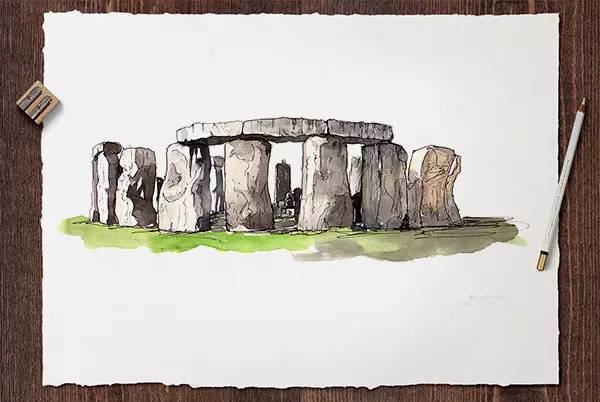 世界十大建筑画在一幅画里,中国顶级建筑水彩画