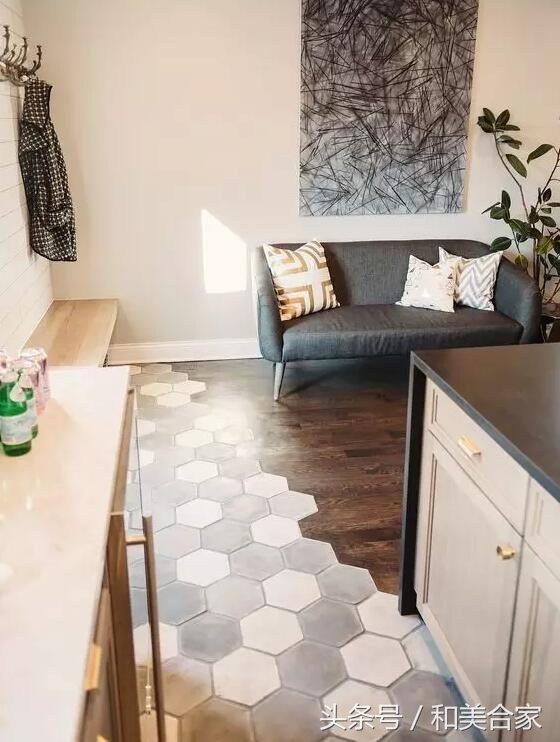 木地板和瓷砖双拼接,实木地板瓷砖混合拼