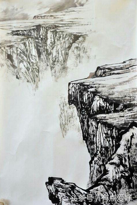 曾刚山水画山石染色方法,曾刚画山石的笔是什么毛笔