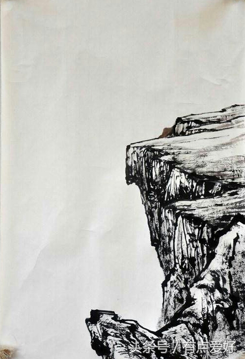 曾刚山水画山石染色方法,曾刚画山石的笔是什么毛笔