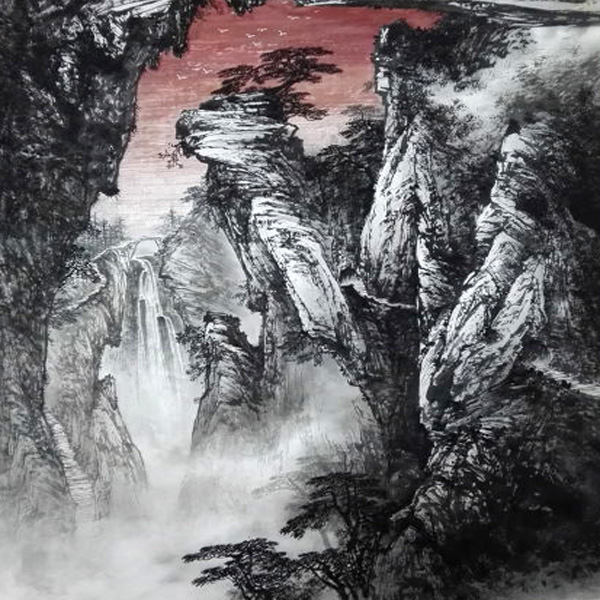 最新曾刚彩墨山水画技法,曾刚彩墨山水技法教学宝典