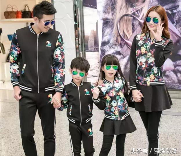 亲子装搭配,国际风亲子装