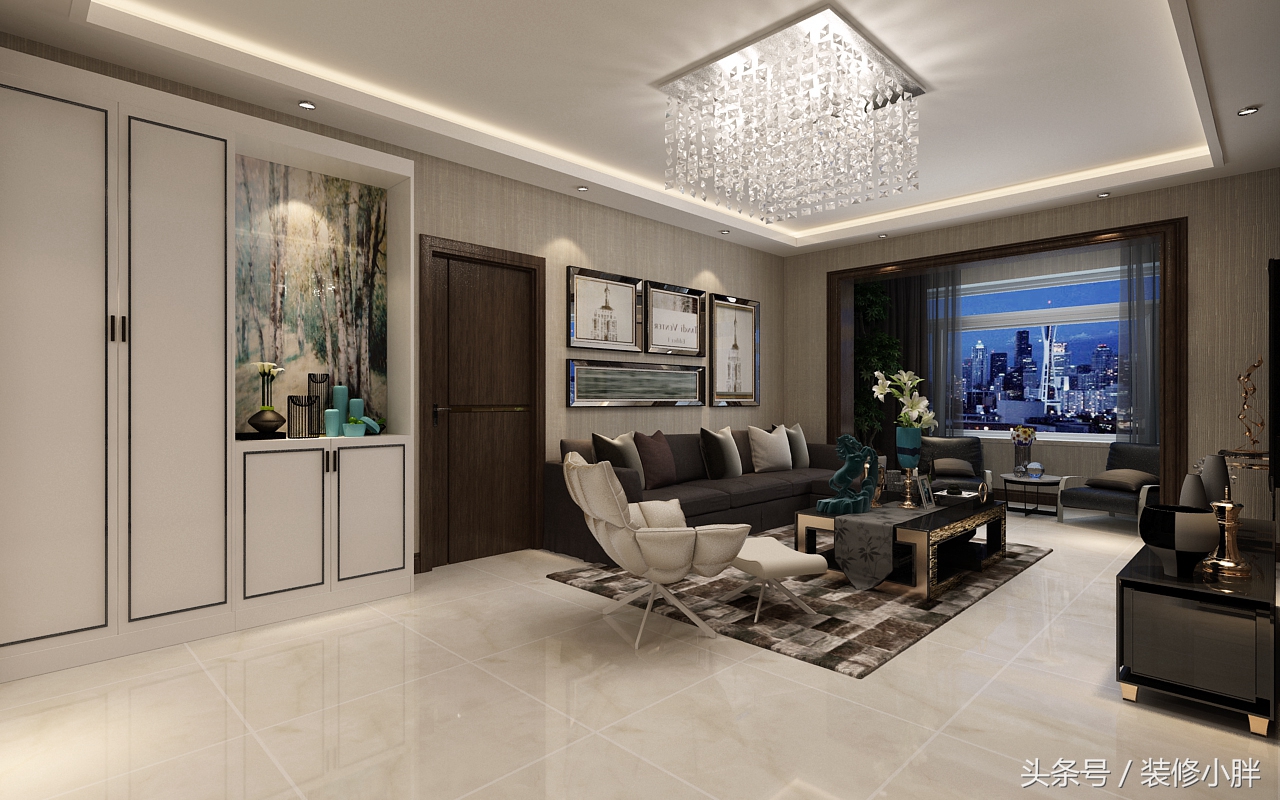 哈尔滨漫步巴黎136平轻奢港式三居 演绎时尚现代生活