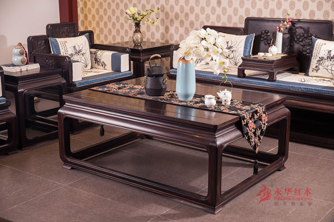 红木沙发经典檀雕图案,木韵乌金木沙发