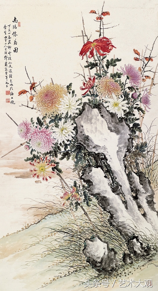 缪谷瑛国画菊花,缪谷瑛菊花画法