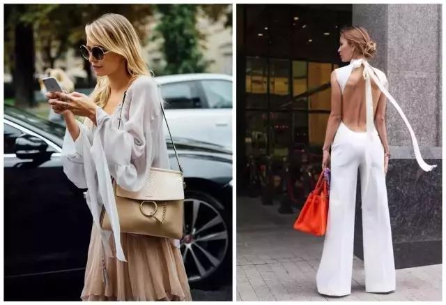 时尚真丝飘带穿搭,仙女风套装穿搭