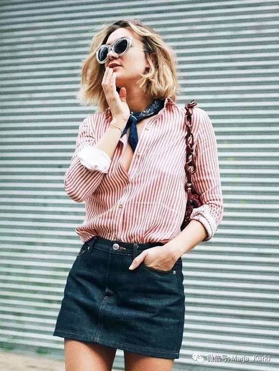 小方巾的时尚搭配,小方巾怎么系有高级感