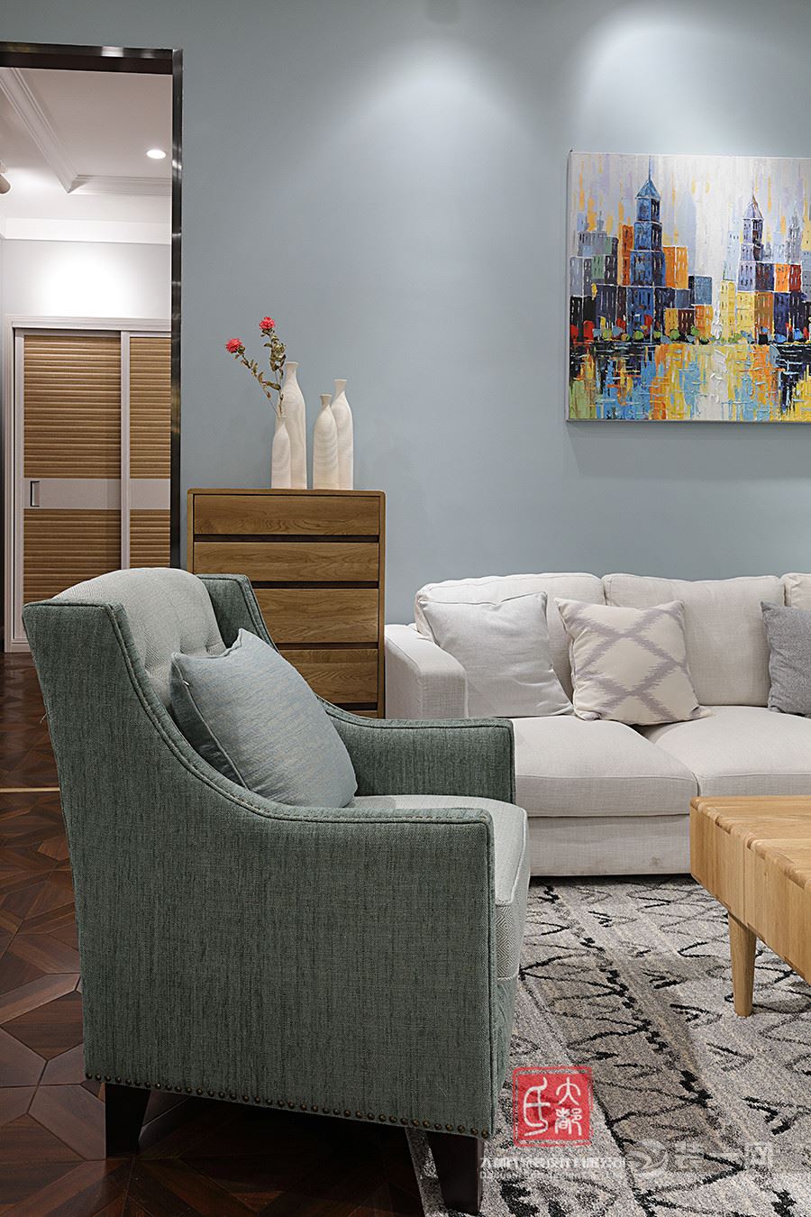 杭州楼顶阳光房装修效果图,翡丽湾简约装修风格全屋效果图