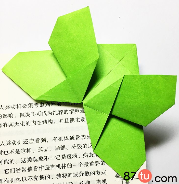 折纸教程儿童书签,怎样用卡纸做蝴蝶结书签