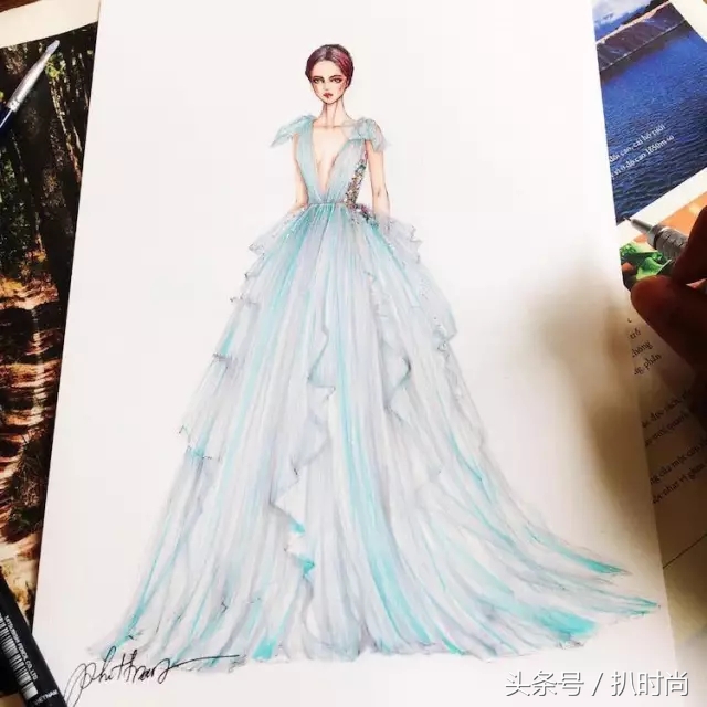 礼服好高级感,怎么画礼服设计手稿图