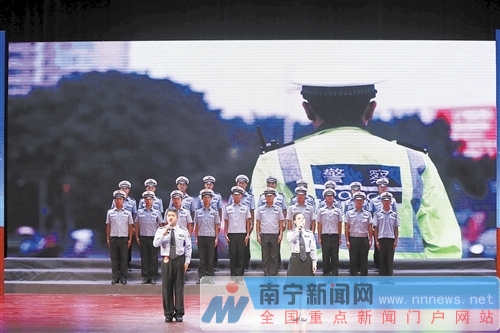 建党一百周年南宁演讲比赛,交警庆祝建党节