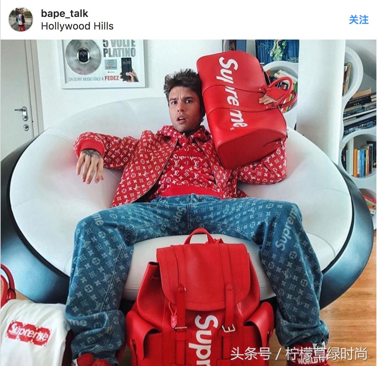 lv鑱斿悕supreme楣挎櫁,lvxsupreme璧扮