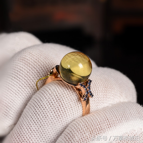 琥珀中的鬼马精灵——925银镶嵌