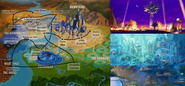 疯狂动物城里的城市叫什么,疯狂动物城里的12个生态区