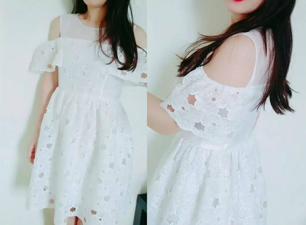 小花裙连衣裙中长款,小白裙连衣裙高端大气上档次