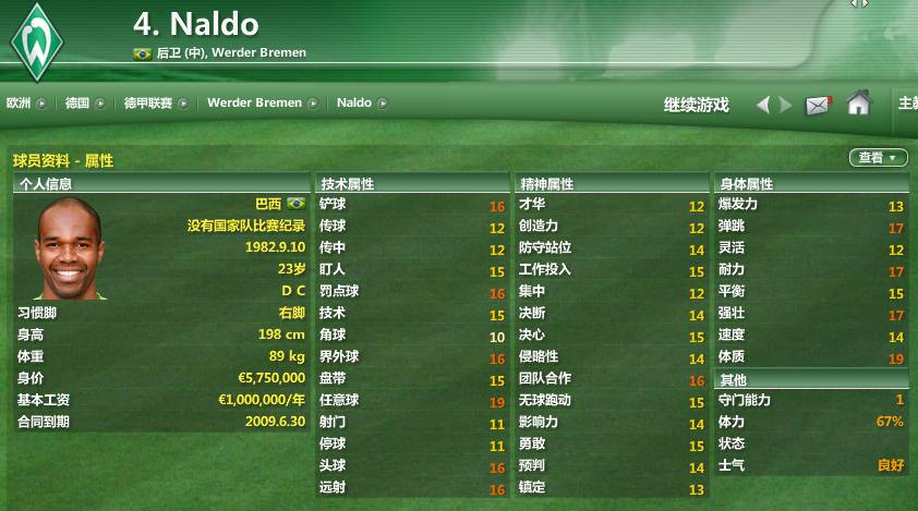 克洛泽推荐的球员,fm2007最好用的球员