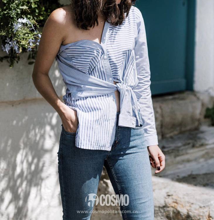 简单大方时尚白衬衫,时髦花边白衬衫