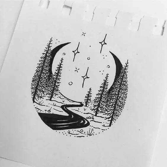 针管笔入门手绘1000例临摹图,针管笔手绘初学者