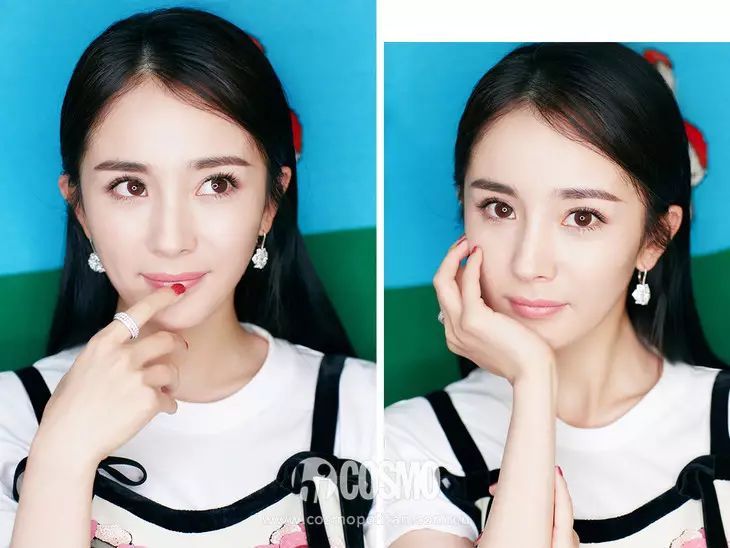 杨幂同款八字卷刘海教程,杨幂同款发型法式刘海