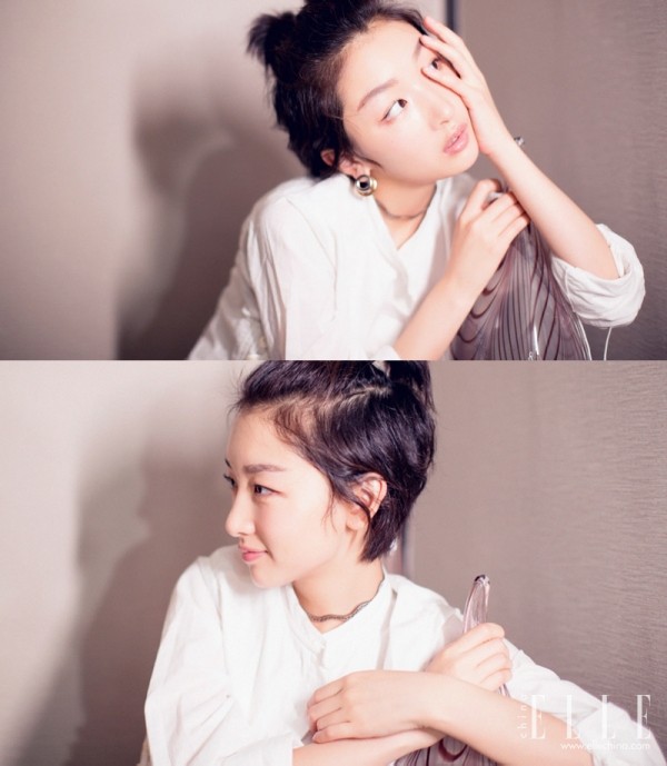 周冬雨戴超大珍珠耳环,周冬雨同款不对称耳环