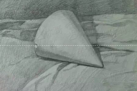 圆锥手绘光影,光影素描圆锥