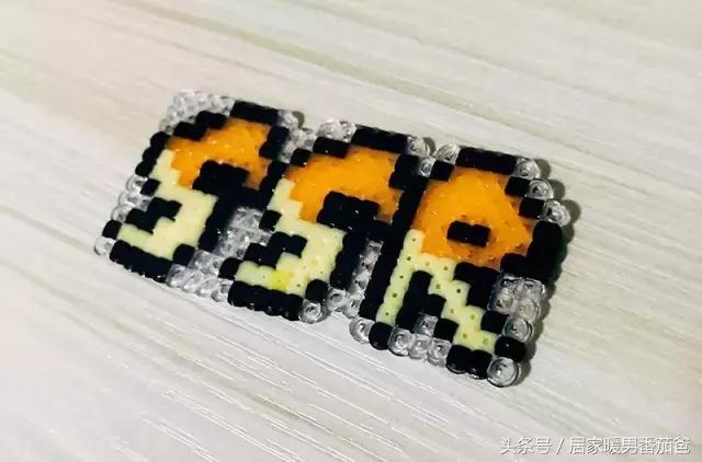 大家一起做手工,拼豆豆简单作品