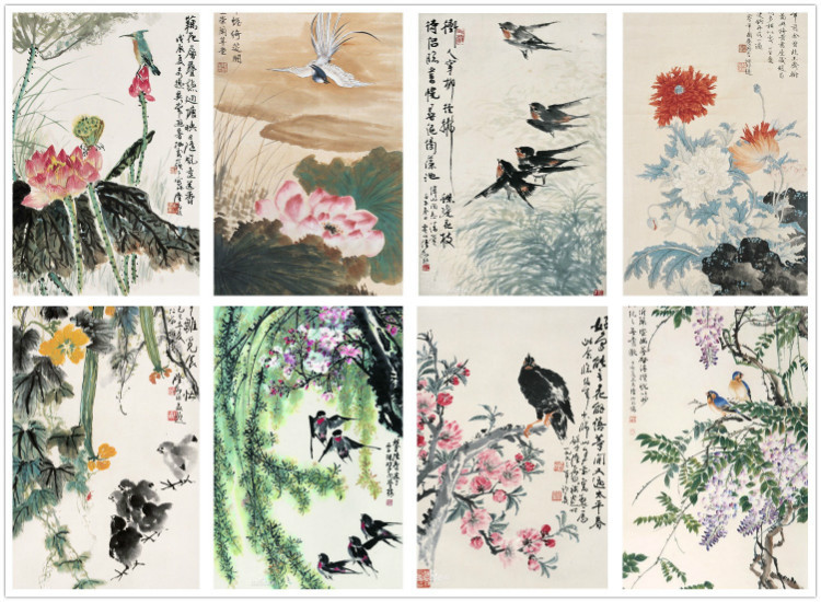 海派花鸟画谁的比较好,海派名家张雄花鸟画