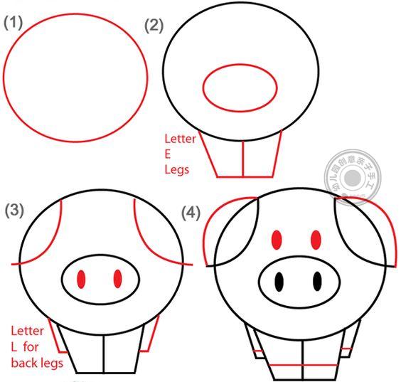6-12岁儿童简笔画教程,猪妈妈的简笔画简单又好看