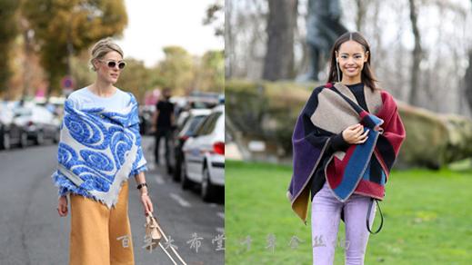 围巾围住头发,很冷围上围巾就不冷了