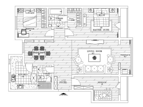 蓝绿色风格装修,建发宝湖庭院多少钱一平