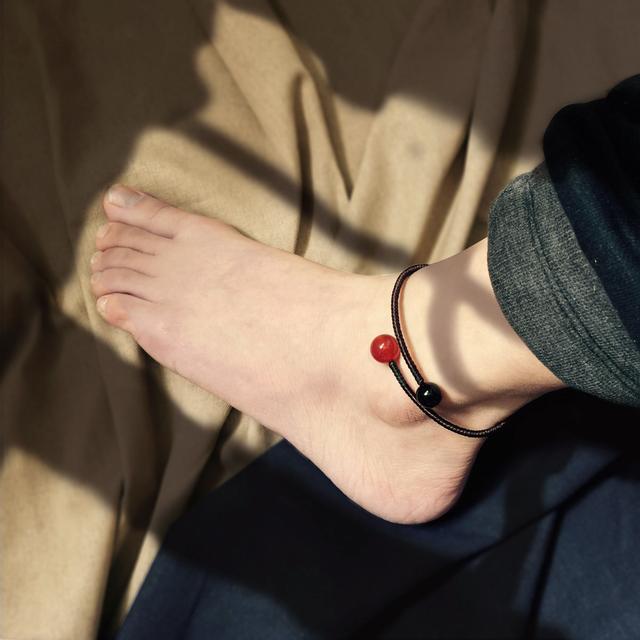 粗跟时尚百搭脚链,新时尚百搭爱心脚链