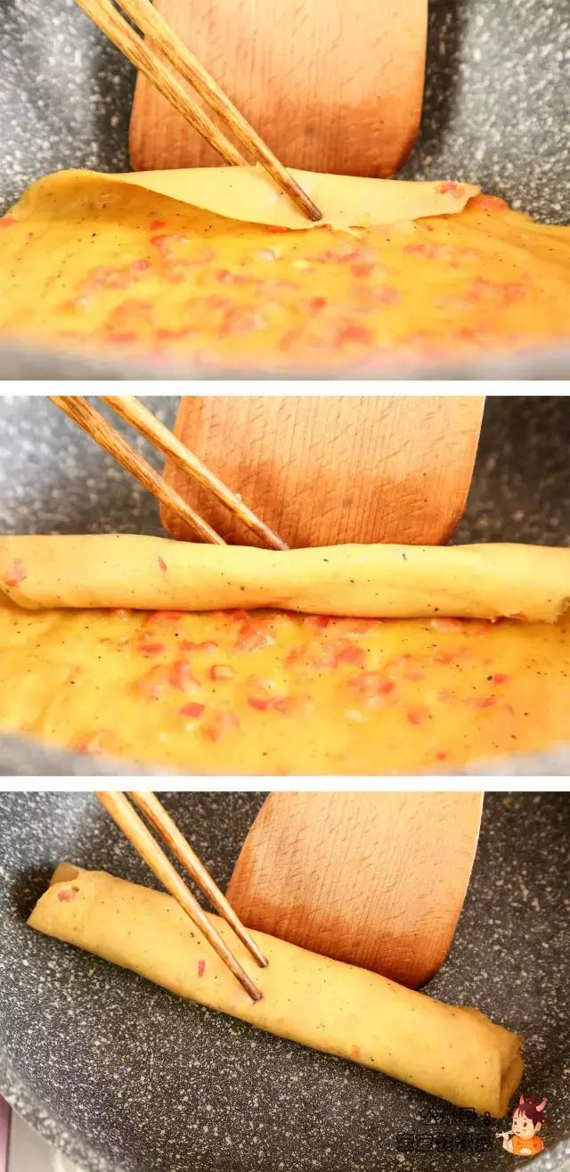 宝宝辅食西红柿鸡蛋卷的做法,适合宝宝的番茄鸡蛋面