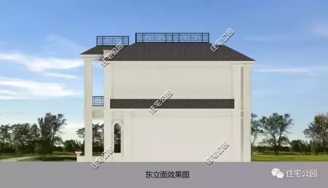 带堂屋挑空法式别墅,新中式别墅效果图带堂屋