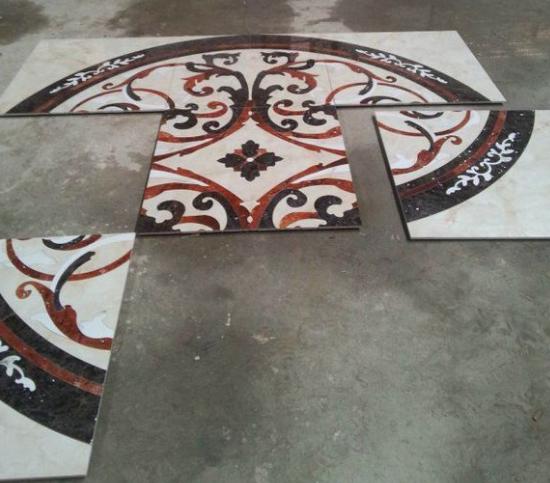 地面拼花瓷砖效果图大全集,2020最流行客厅地面瓷砖拼花图案