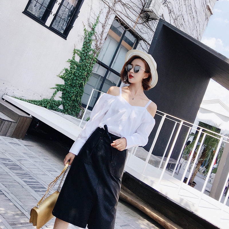 半身长皮裙穿搭秋季,适合小个子腿粗半身短皮裙