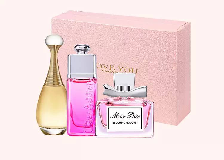 七夕情人节礼盒迪奥香水,七夕迪奥口红香水套装礼盒