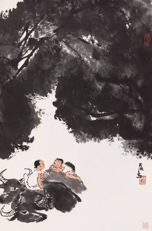 李可染的牛怎么画,李可染所有画牛的图片