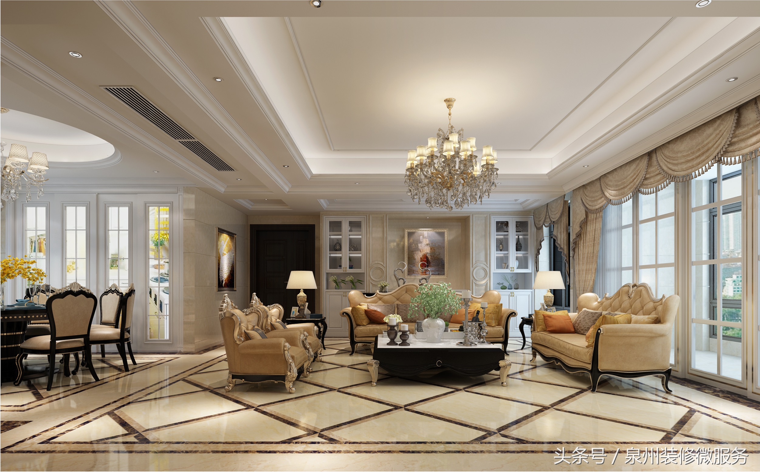 泉州130平现代简约装修风格,泉州东海海景房装修风格