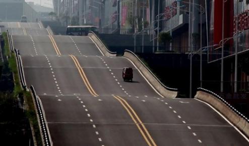 重庆波浪形路视频,重庆波浪形公路照片