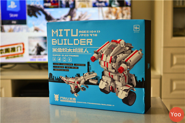 米兔积木机器人履带机甲可编程,米兔积木机器人怎么玩