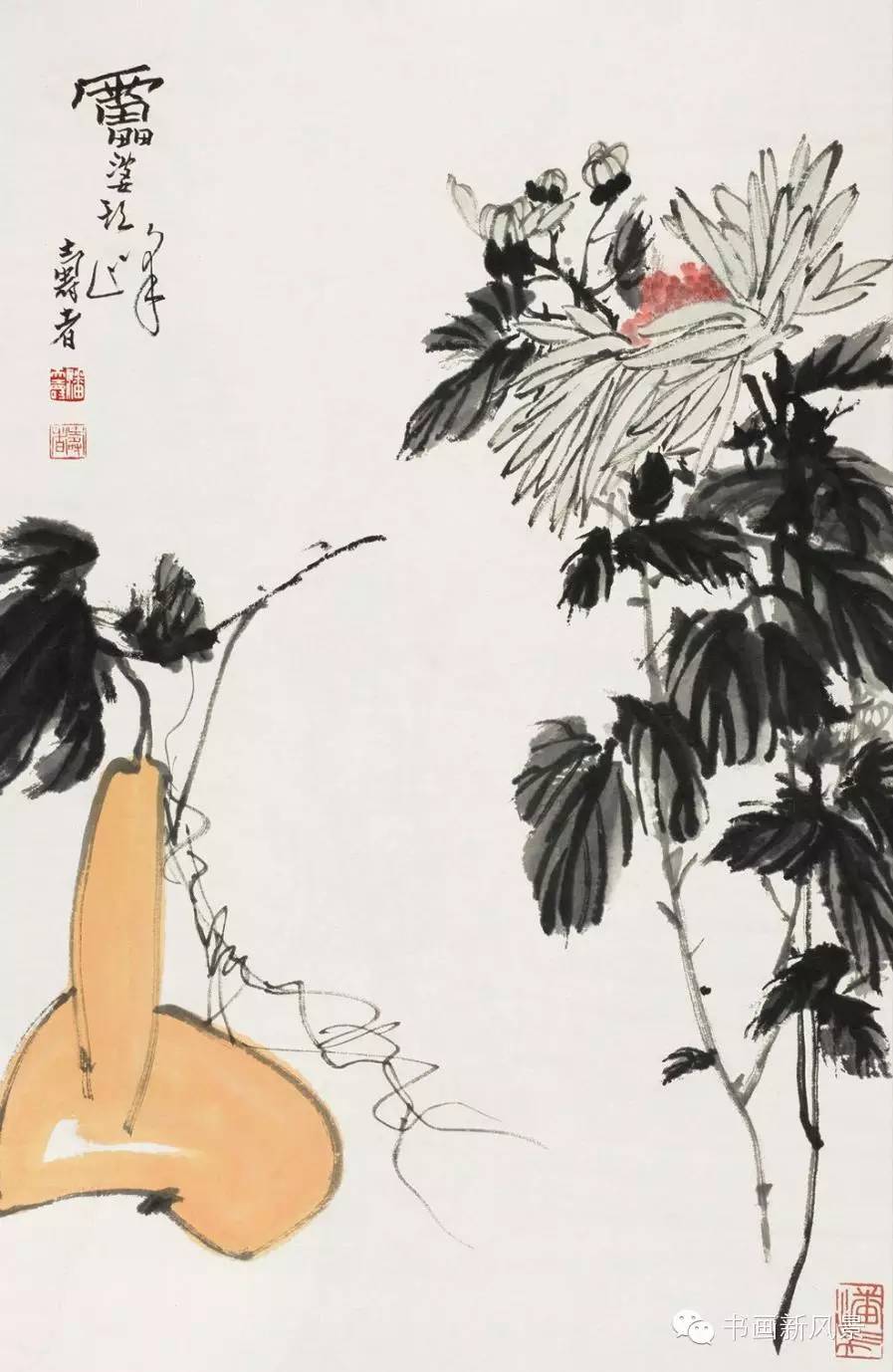 潘天寿画菊,潘天寿画100幅