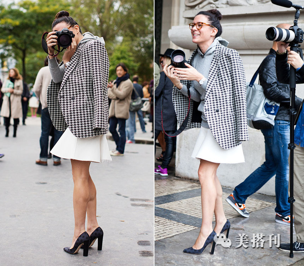 千鸟格永不落伍的复古元素,经典千鸟格超显品味气质