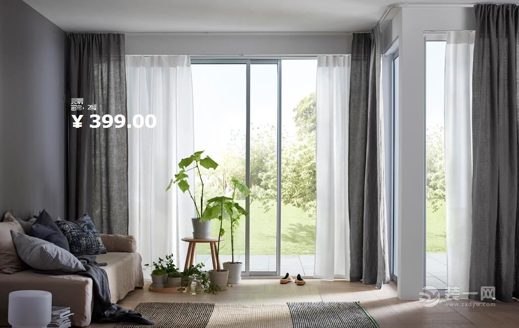 宜家隔断帘装修效果图,宜家风格装修效果图