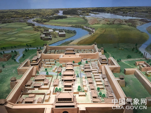 张掖骆驼城遗址航拍,骆驼城遗址全景