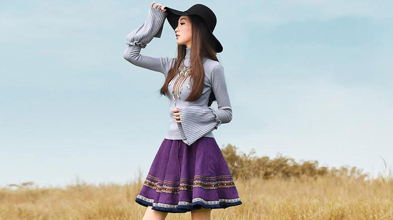 早秋最适合的半裙,秋季慵懒风半裙