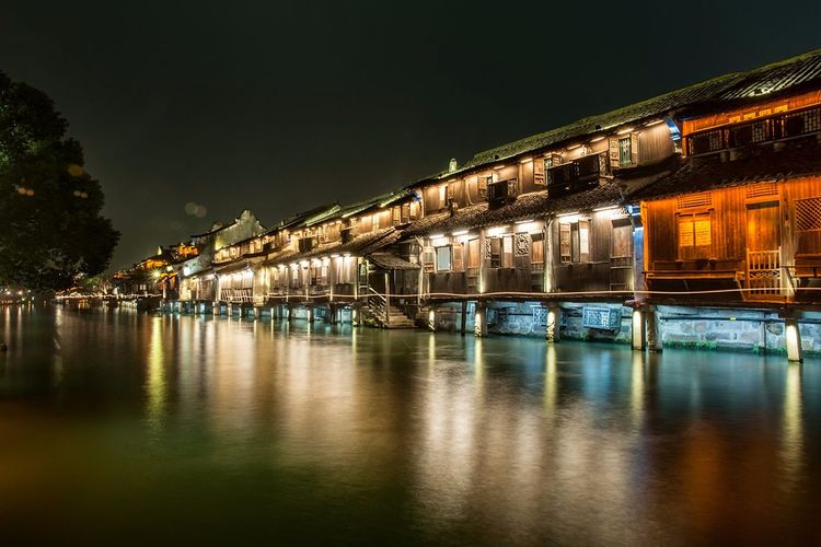 江南水乡乌镇诗情画意,江南水乡乌镇落日余晖