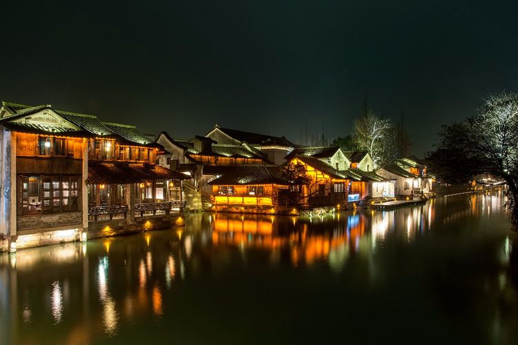 江南水乡乌镇诗情画意,江南水乡乌镇落日余晖