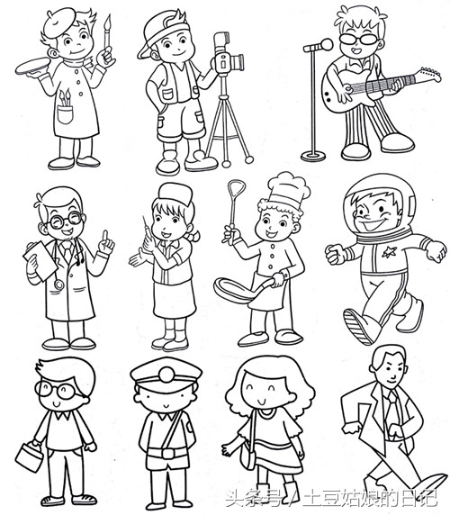 简笔画初学幼儿5-6岁人物,简笔画大全小孩在做作业的场景