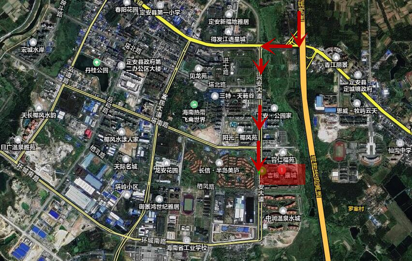 海南定安吉粮康城二手房出售,海南定安吉粮康城离海有多远